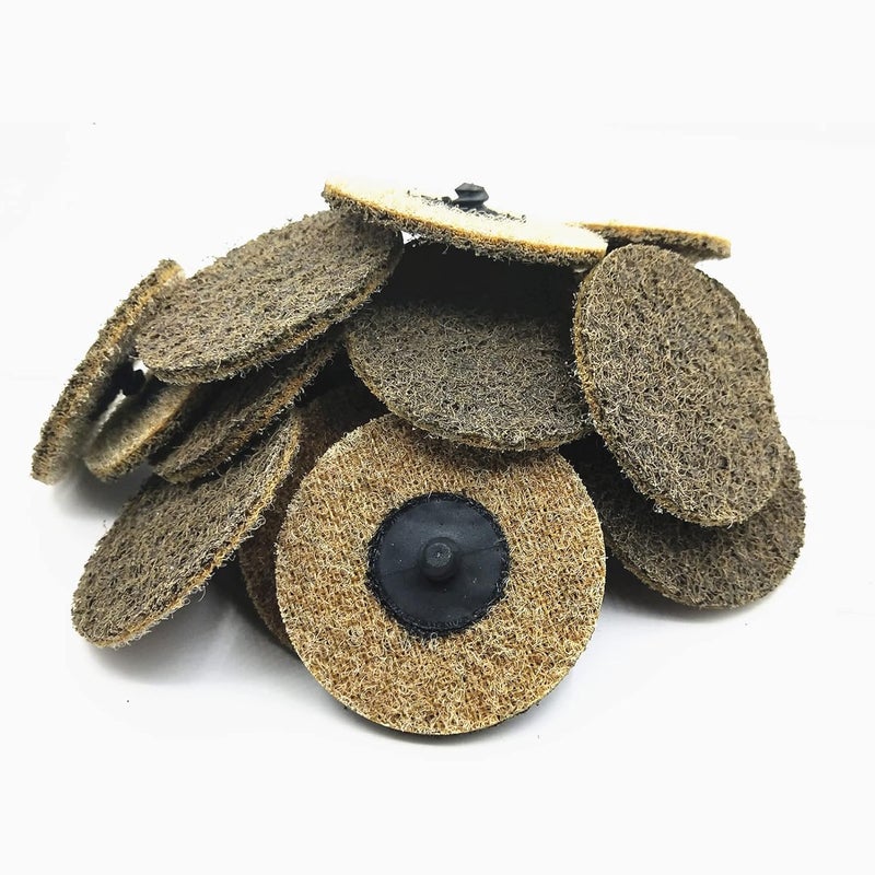 Banmo Abrasive 3 Inch Sanding Discs Quick Change Nylon Surface Conditioning Discs, Coarse Grit Quick Change Discs, Drill & Die Grinder Sanding Disc Rust Remover for Metal Paint Stripper & Removal, Polishing - Image 2